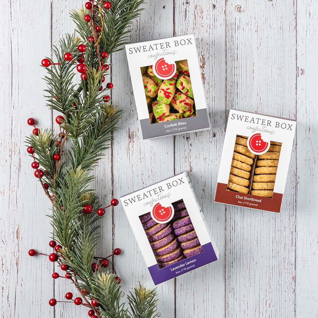 Sweater Box Cookie Trio – Sweater Box Confections