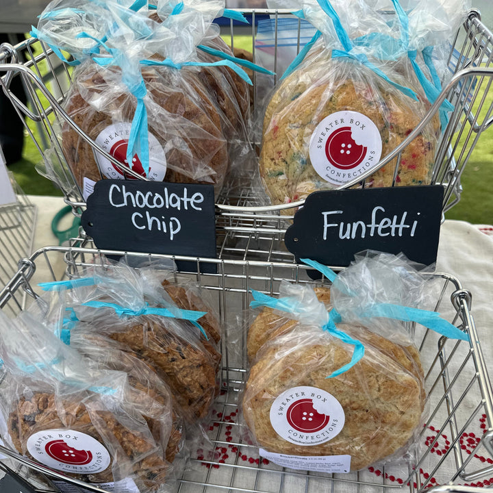 Large cookies on display