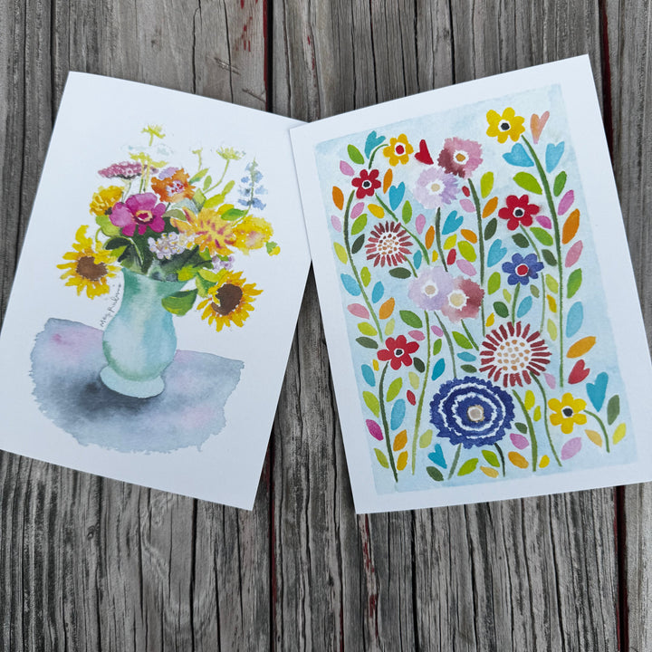 Cards with flowers