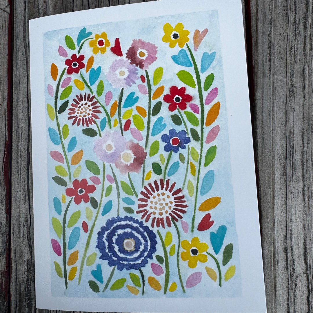Whimsical garden flowers. 