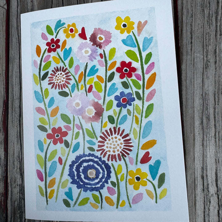 Whimsical garden flowers. 