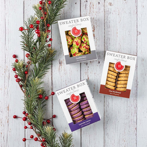 Sweater Box Cookie Trio – Sweater Box Confections